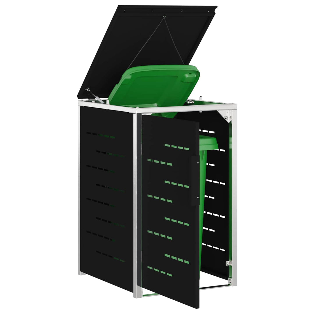 vidaXL Mülltonnenbox for 1 Bin 240L Schwarz, Schwarz