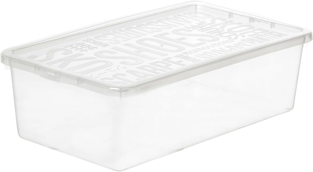Plast Team Basic Schuhbox Transparent 5x Frauenschuhkarton Schuhkarton Schuhbehälter Aufbewahrungsbe