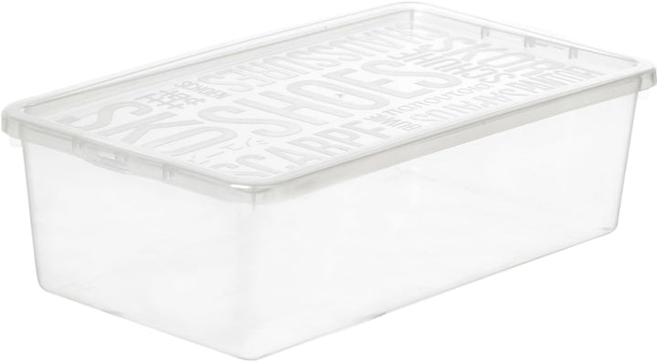 Plast Team Basic Schuhbox Transparent 5x Frauenschuhkarton Schuhkarton Schuhbehälter Aufbewahrungsbe