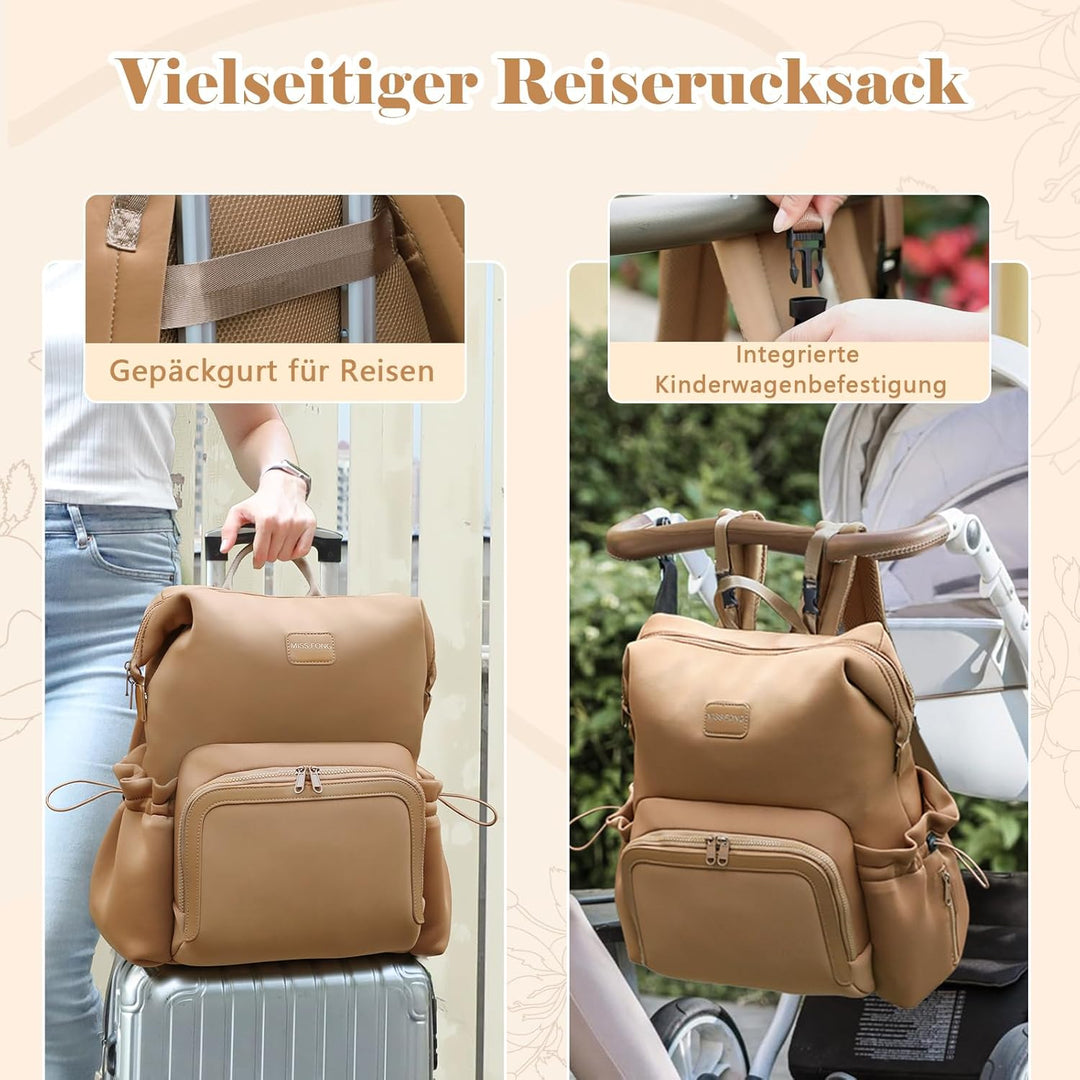 MISS FONG Baby Wickelrucksack Wickeltasche, Wickelrucksack Gross Rucksack Babytaschen Wickeltasche O