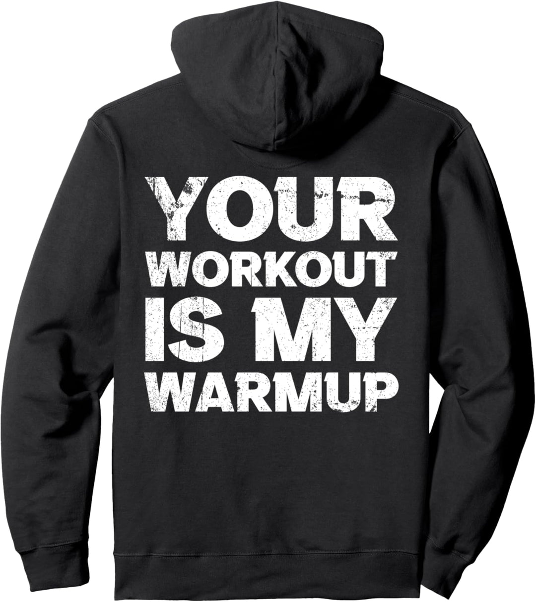 Gym Fitness Workout Warmup Fitnessstudio (auf Rückseite) Pullover Hoodie