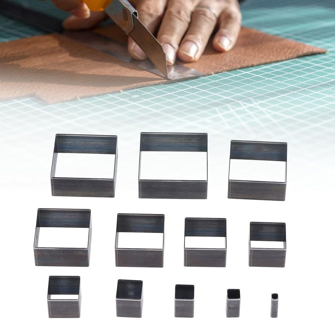 Leder Schneidwerkzeug, Quadratische Lederstanze 5 Mm Bis 60 Mm Stanze für Handgefertigtes DIY-Lederh