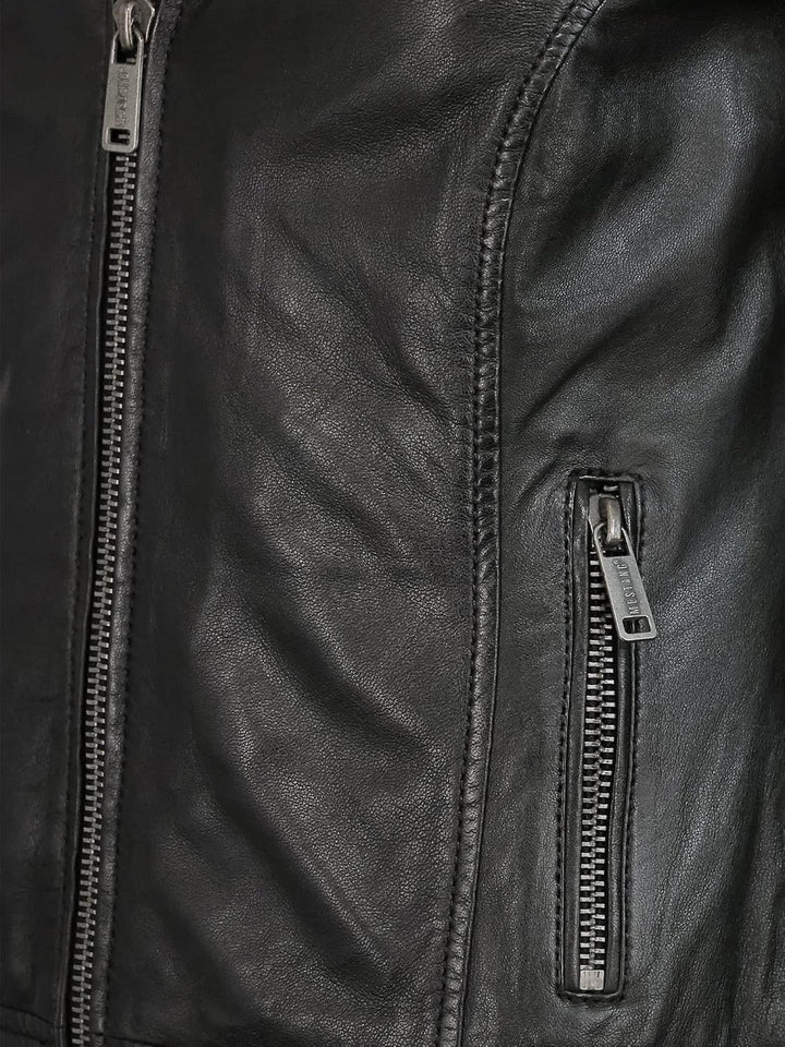 MUSTANG Damen Lederjacke 31022111 S Schwarz, S Schwarz