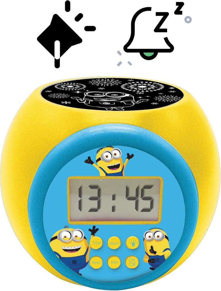 Lexibook, Ich - Einfach unverbesserlich Minions, Projektionswecker mit Schlummerfunktion und Weckfun