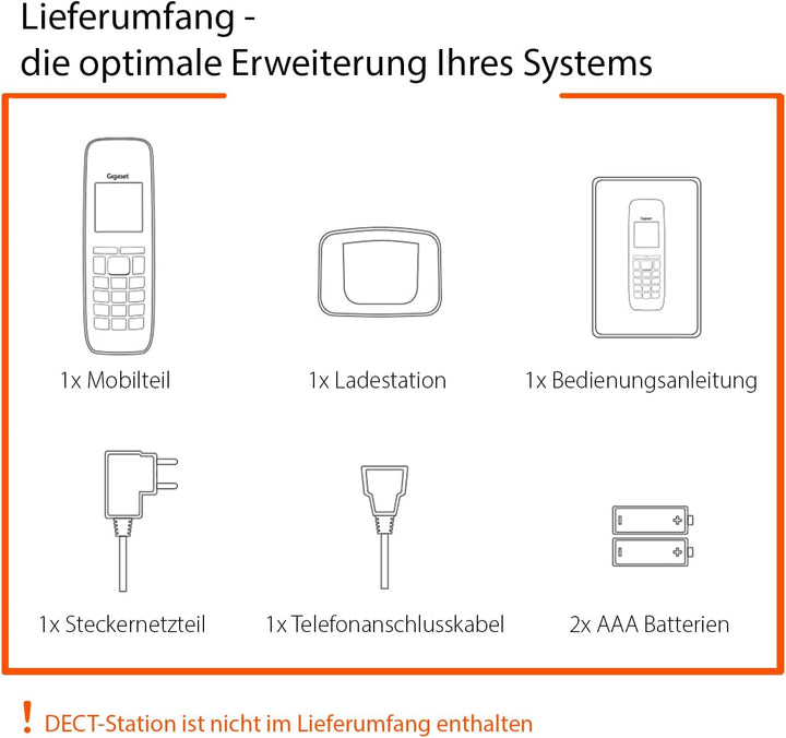 Gigaset CL390HX - Design DECT-Mobilteil mit Ladeschale - Fritzbox-kompatibel - Schnurloses Telefon f