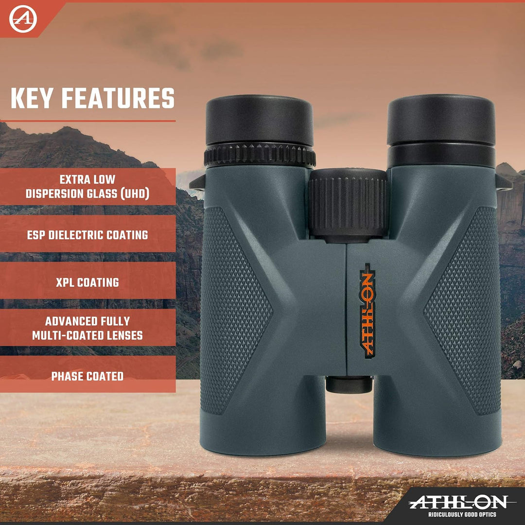 Athlon 113004 Midas 8 x 42 ED Binoculars, Green by 8 x 42 mm, 8 x 42 mm