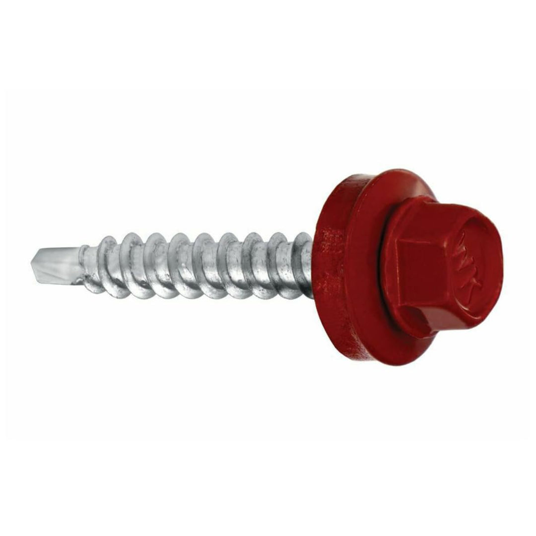 Bohrschrauben 4,8 х 55 mm 200 Stück RAL: 3011 - Braunrot Trapezblechschrauben - 03130155