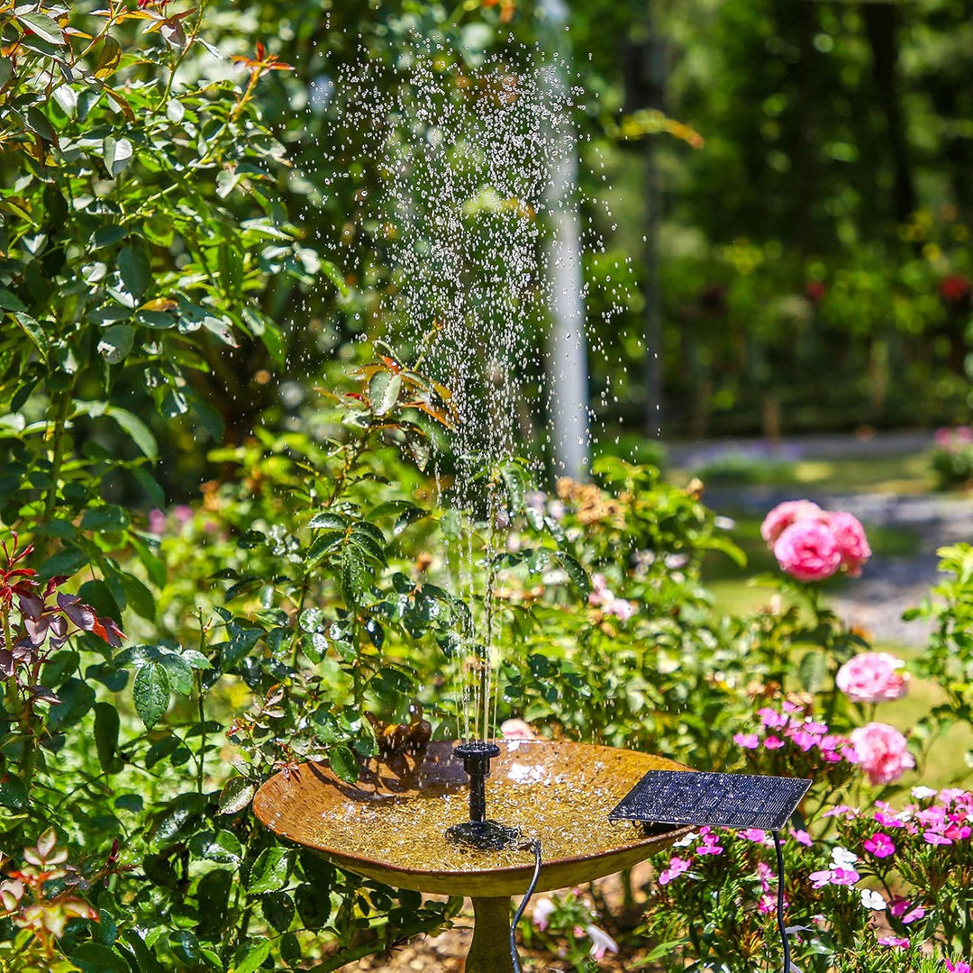 AISITIN Solar Springbrunnen für Aussen 1.5W DIY Solarbrunnen für Draussen 2025 Upgrade Solarpumpe mi