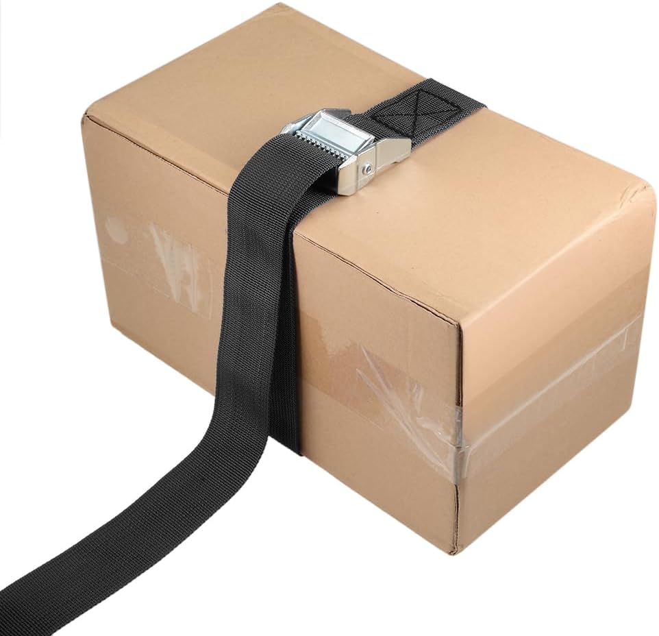 sourcing map 2 Packung Zurrgurt mit Nockenschnalle 12Mx25mm 80Kg Ladekappe Polypropylen für Transpor