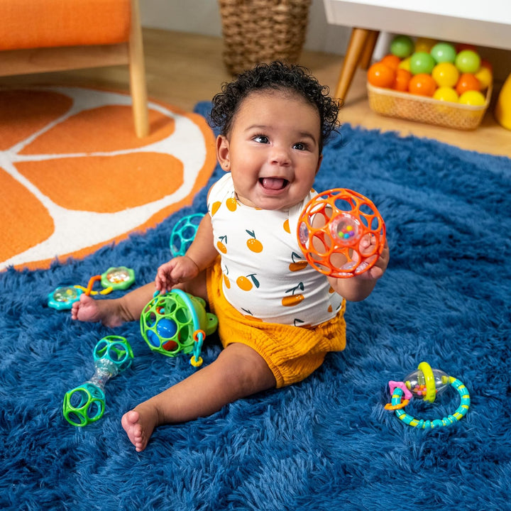 Bright Starts, Little Shakers 6 Stück Geschenk-Set - BPA-freie, leicht zu greifende Baby-Rasseln und