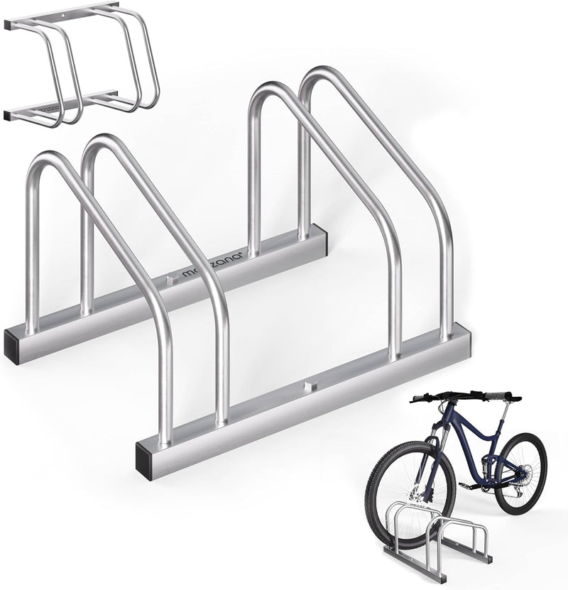 MONZANA® Fahrradständer für 2 Fahrräder 30-65 mm Reifenbreite 37 cm Radabstand Radständer Mehrfachst