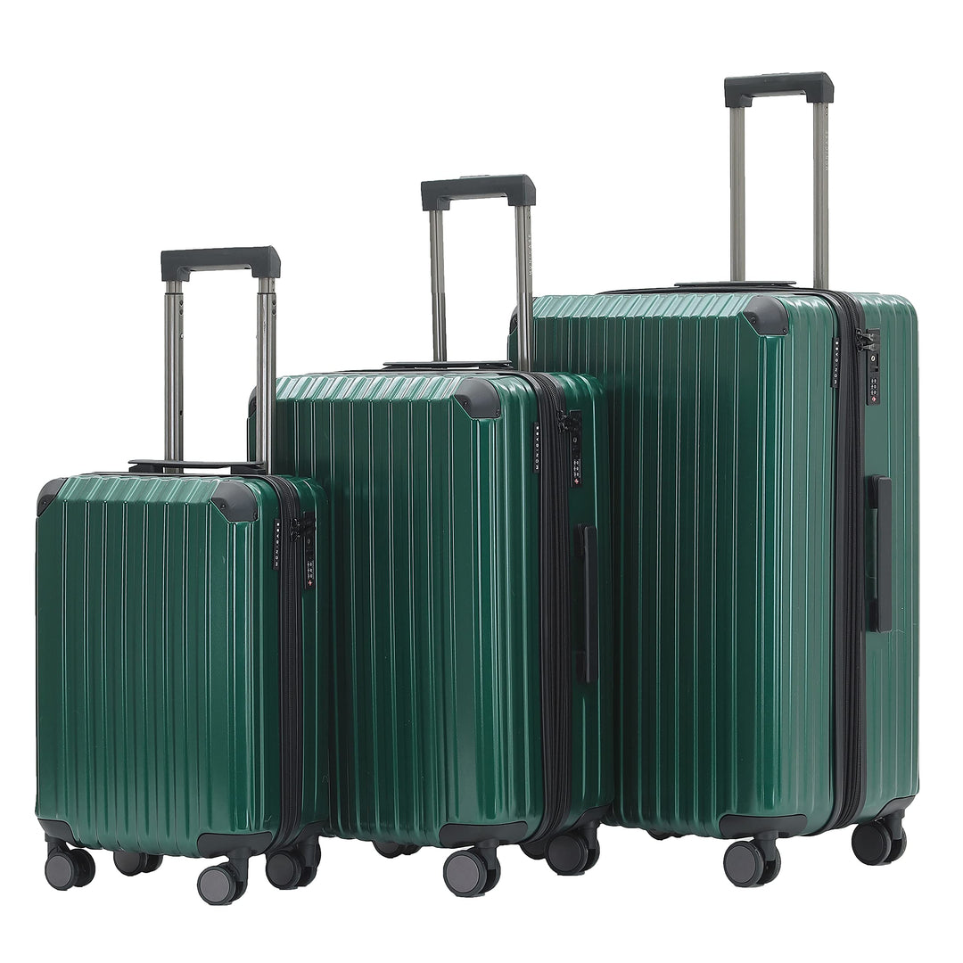 M816 TSA-Schloss Koffer Reisekoffer Trolley Kofferset Hardschale Boardcase Handgepäck (Dunkelgreen,