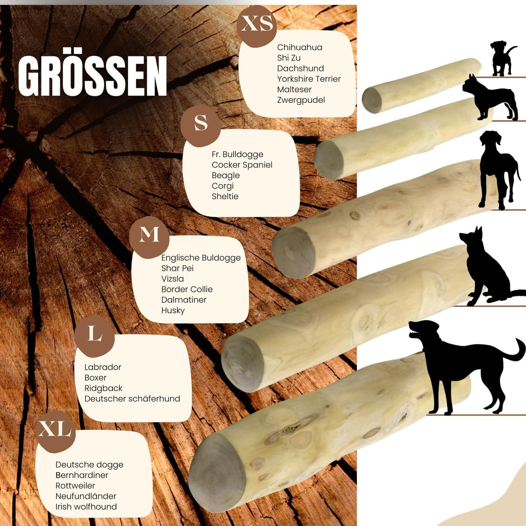 PetLove Kaffeeholz für Hunde • Kauholz Hund als Hundespielzeug &amp; Zahnpflege • Holzknochen für Hund •