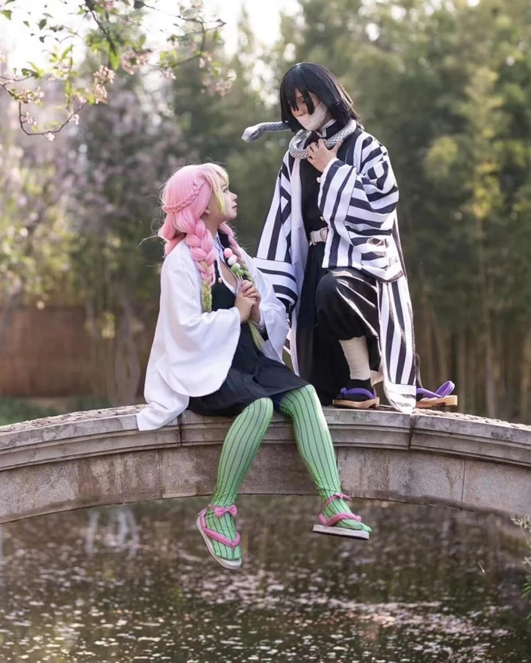 FCCAM Agatsuma Zenitsu Cosplay Kimono Vollständiger Satz Anime Zenitsu Cosplay Kostüm Erwachsene Sch