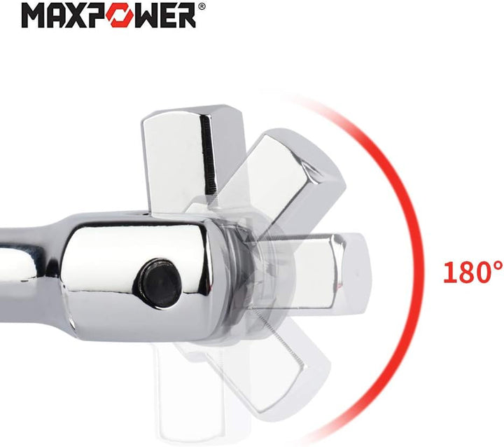 MAXPOWER 600mm/24 Breaker Bar Gelenkgriff Drehgriff mit 1/2" Antriebskopf,Schiebegriff mit Gelenk, E