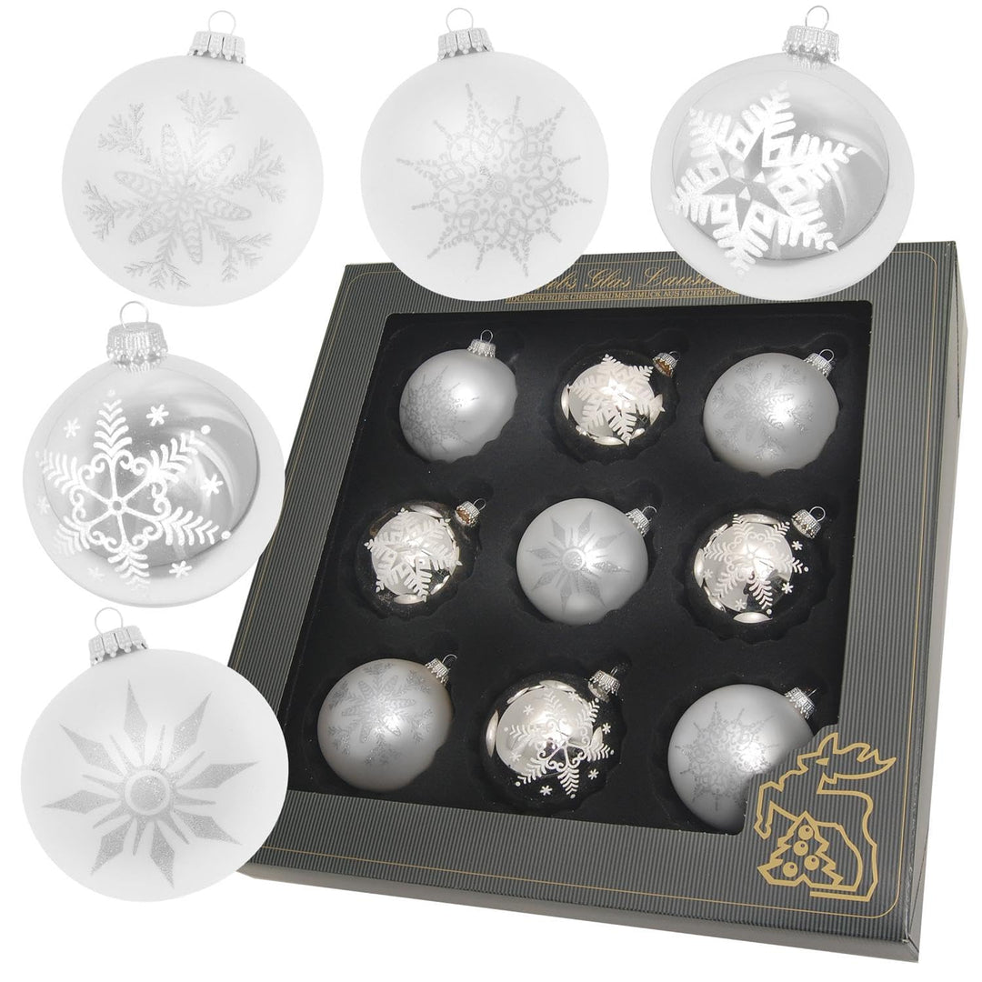 Krebs Glas Lauscha - Weihnachtsdekoration/Christbaumschmuck aus Glas - Weihnachtskugeln Glanz/Seiden