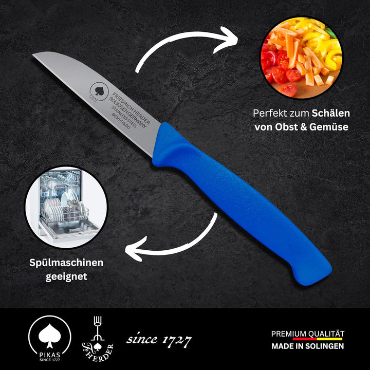 Solinger Kunststoff Zöppken -scharfes Gemüsemesser und Küchenmesser, Kleines Obst- und Schneidemesse