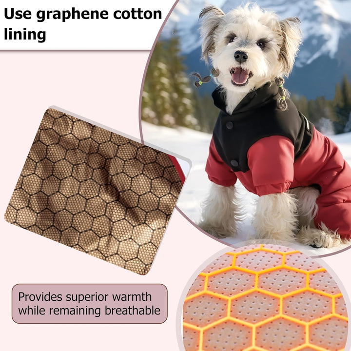 Winter-Hundemantel mit Stehkragen, winddicht, wasserdicht, warme Hundejacke für kaltes Wetter, vierb