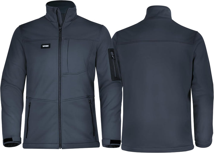 Uvex Echor Softshell-Arbeitsjacke für Herren - atmungsaktiv & wasserabweisend L Dunkelblau, L Dunkel