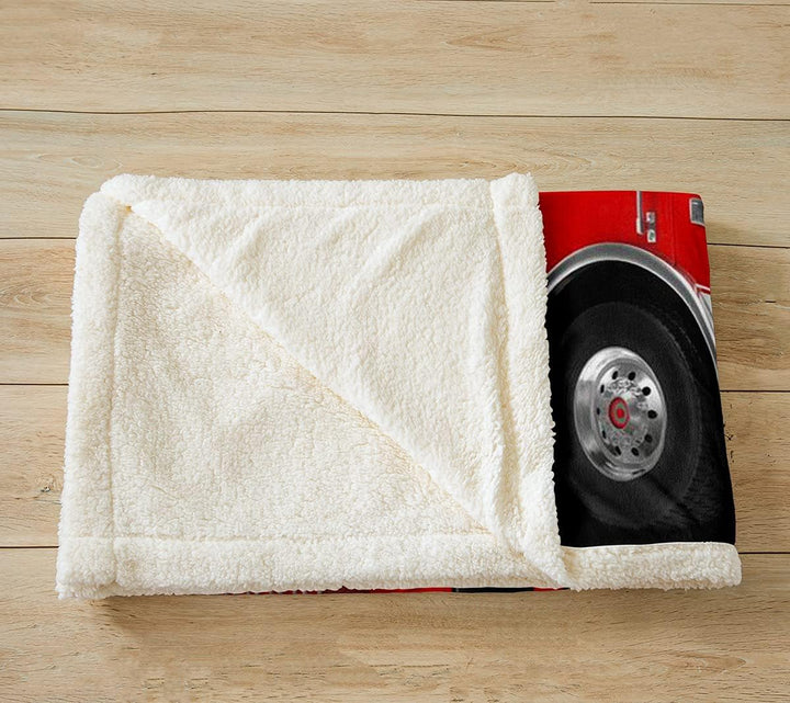 Loussiesd Feuerwehr Thema Kuscheldecke Feuerwehrwagen Decke 130x150cm für Jungen Kinder Jugendliche