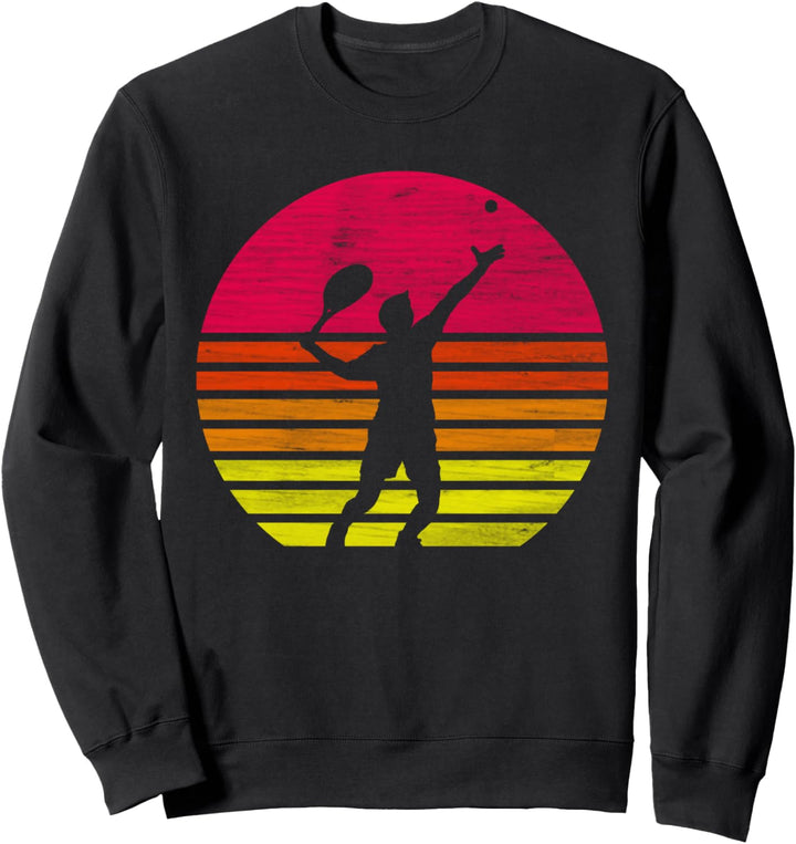 Retro Tennisspieler Tennis Aufschlag Sweatshirt
