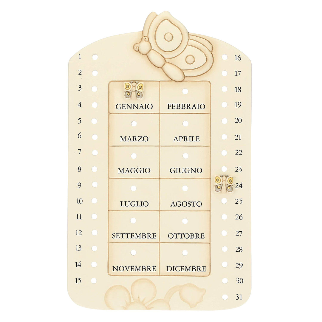 THUN - Ewiger Wandkalender - Hausmöbel - Linie Elegance - Keramik - 20 x 32,6 x 1,5 cm