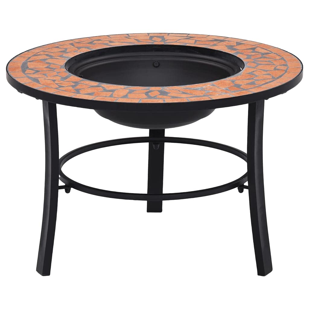 Susany Mosaik-Feuerstelle Multifunktional Feuerschale 68 x 68 x 45 cm,Gitterdesign,Feuerstelle Fire