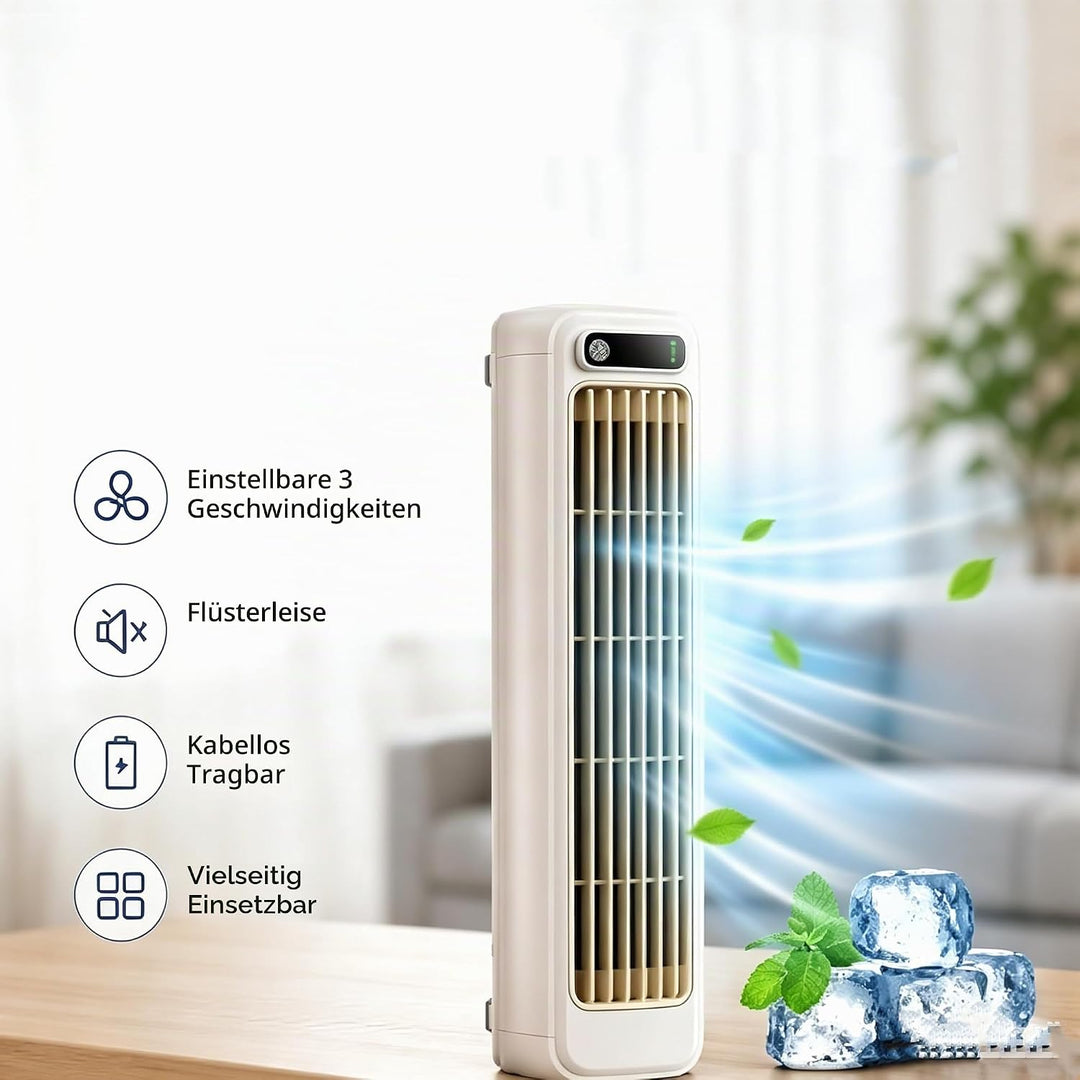 Cooling Ace Klimaanlage, Luftkühlung Ventilator Leise mit Einstellbaren 3 Geschwindigkeiten, Tragbar