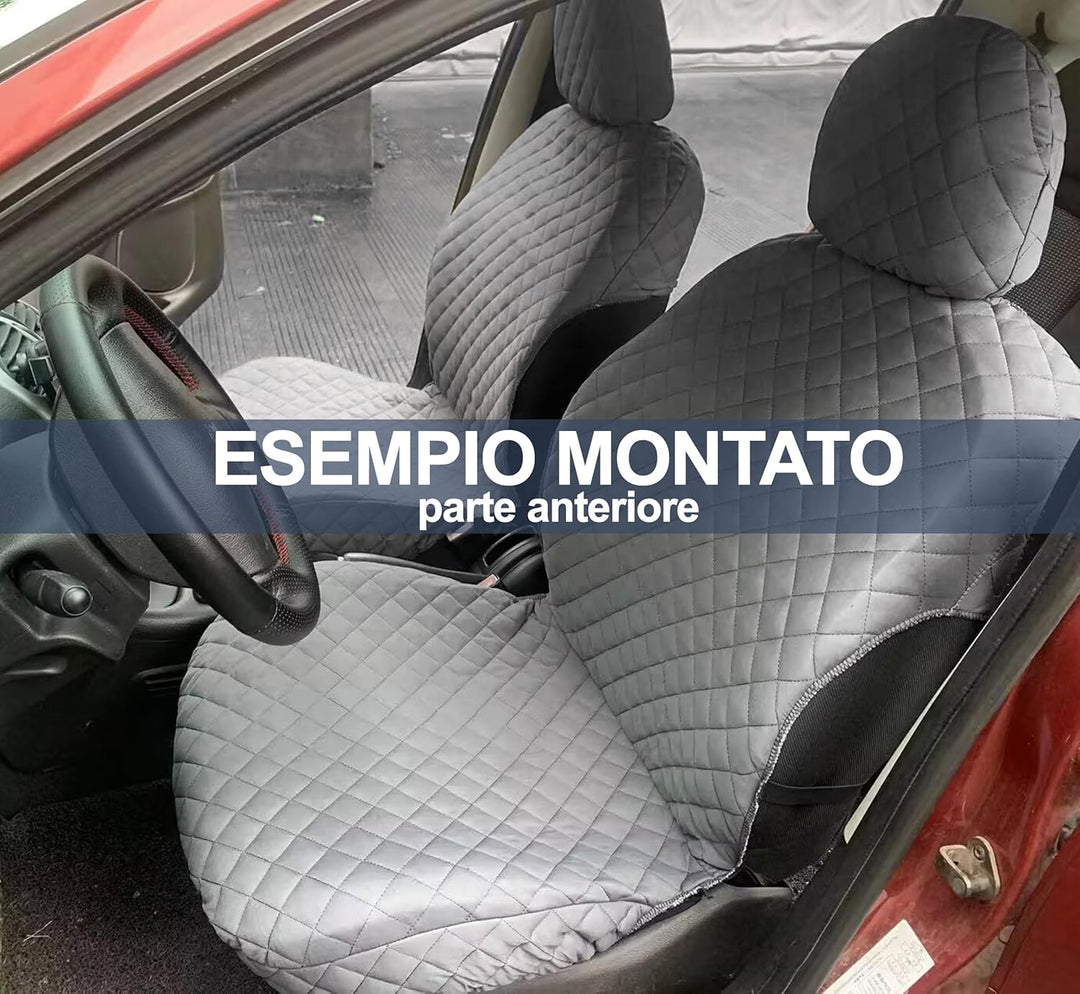 Auto Zubehör Lupex A22 Universelle Autositzbezüge, vorne und hinten (Vordersitzpaar, Beige) Coppia A