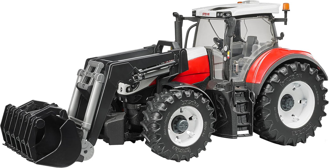 bruder 03181 - Steyr 6300 Terrus CVT mit Frontlader - 1:16 Bauernhof Landwirtschaft Traktor Trecker