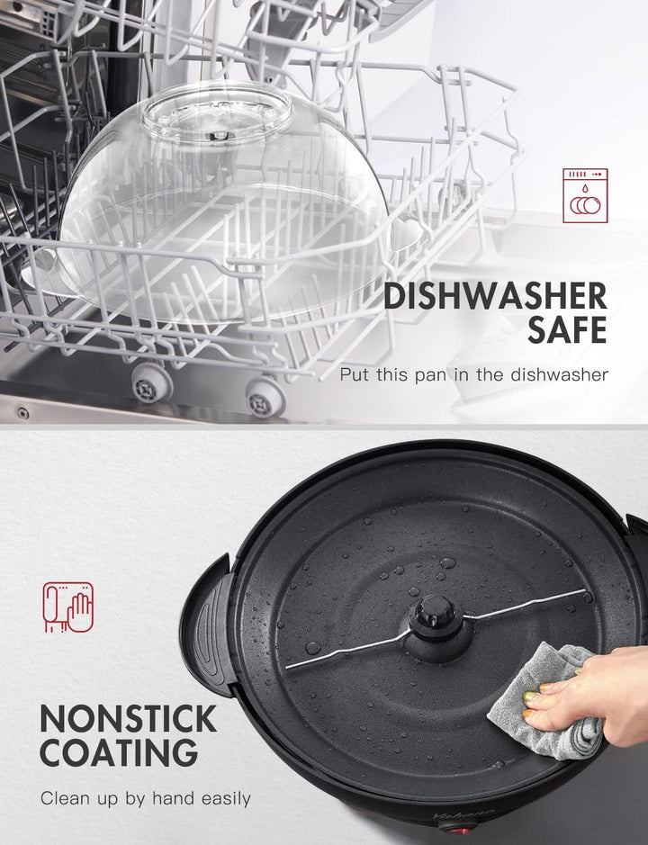 Yabano Popcornmaschine für Zuhause, Maker Machine mit Zucker & Öl, Abnehmbare Heizfläche, 5L Popcorn