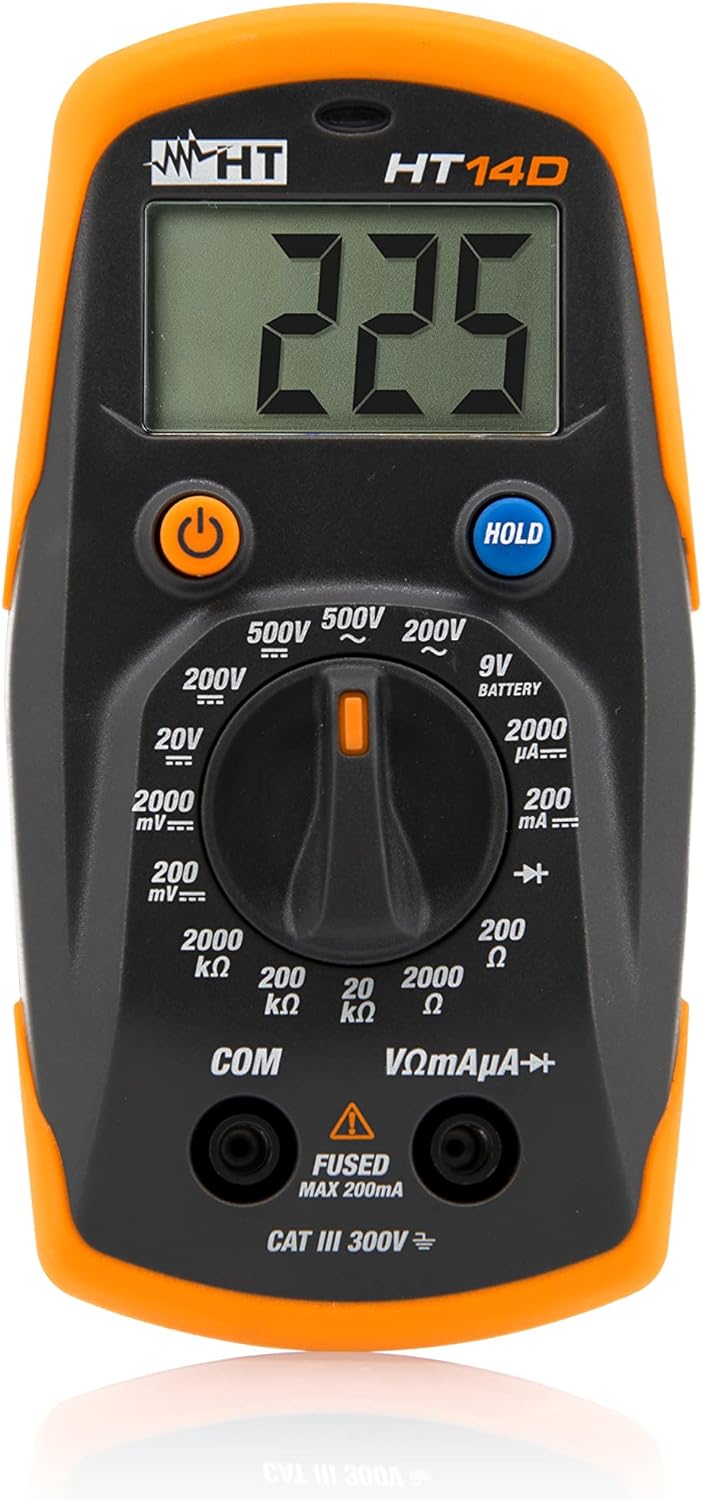 HT Instruments HT14D Hand-Multimeter digital CAT II 600 V, CAT III 300V Anzeige (Counts): 2000