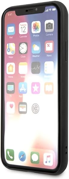 KARL LAGERFELD Saffiano Karl & Choupette Heads - iPhone XS/X Hülle (Schwarz)