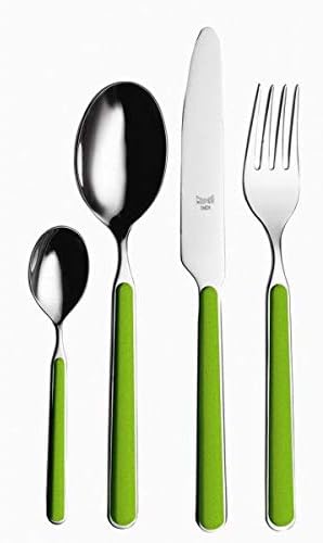 Mepra SPA 10A722024 Besteckgarnitur, Design Millen Vert Pomme, 24-teilig Apfelgrün 24 Stück, Set, Ap