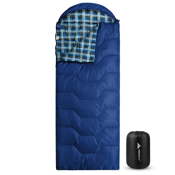 Forceatt Schlafsack 3~4 Jahreszeiten, -5°C Flanell und 20°C Polyester Schlafsack für Erwachsene, was