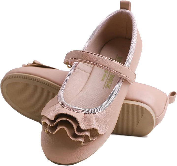 Feversole Girls Cute Dress, Mädchen süsses Kleid Mary Jane Schuhe weiche Party Urlaub Ballerinas 29