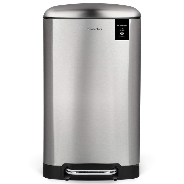 Les Collectors Tret-Mülleimer N°875 / Edelstahl/Silber, 40 L/rechteckig und praktisch, Metall, Silbe