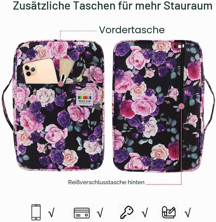 JAKAGO Federmäppchen Grosse Kapazität für 300 Stifte Aufbewahrung Buntstifte,Wasserdicht Pencil Case