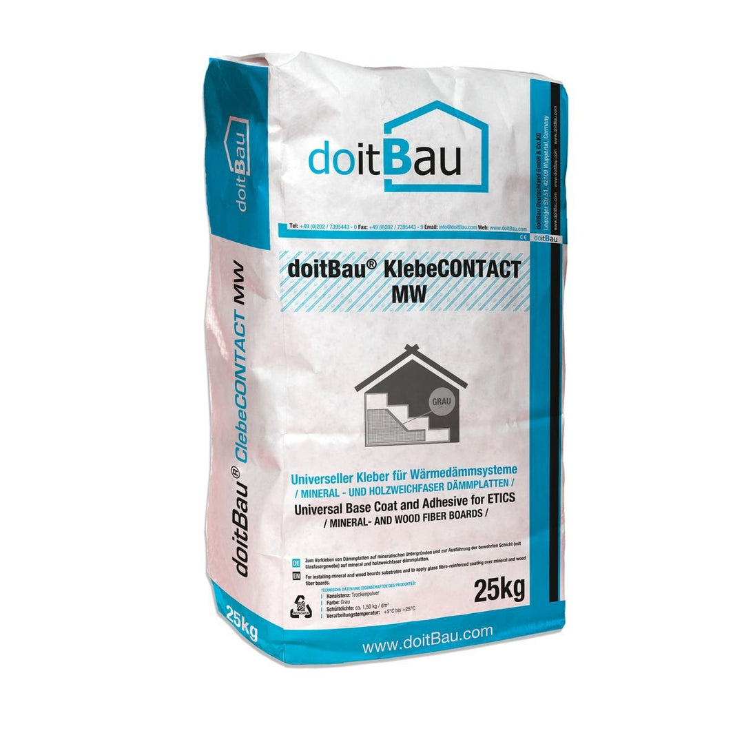 doitBau 48x KlebeCONTACT MW 25kg Profi Armierungsmörtel Steinwolle Dämmung Fassade Dämmplattenkleber
