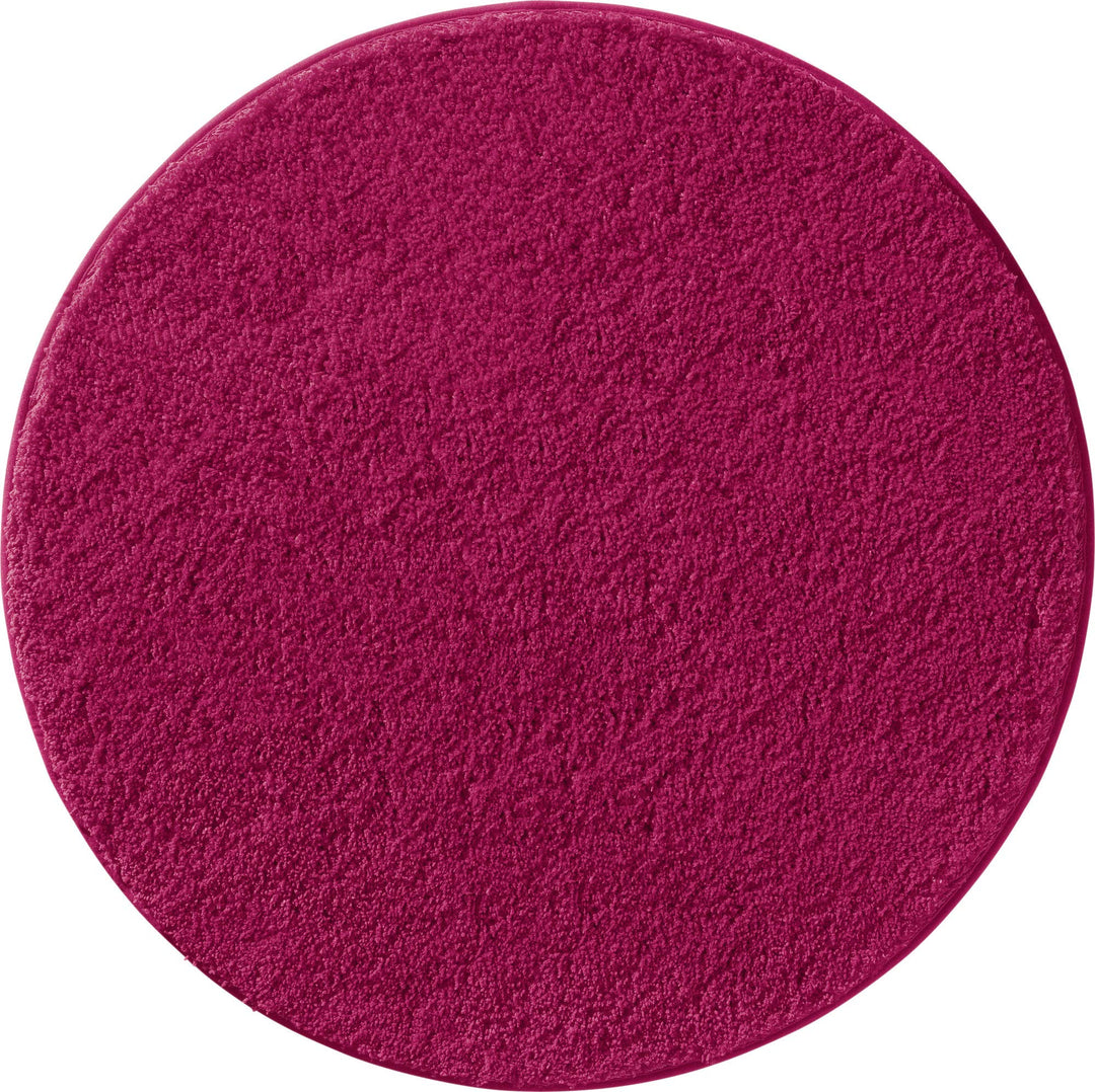 Erwin Müller Badematte, Badteppich, Badvorleger Rhodos Uni rutschhemmend Fuchsia Grösse rund: 90 cm
