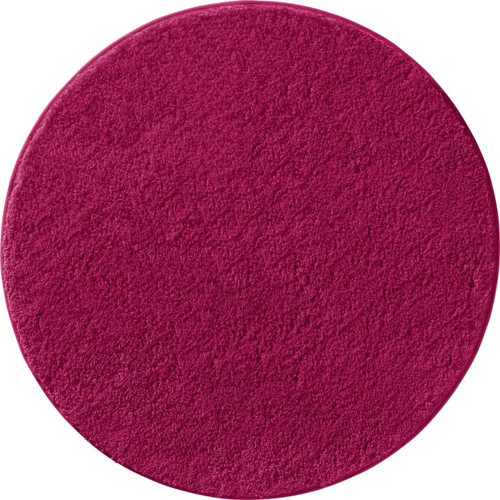 Erwin Müller Badematte, Badteppich, Badvorleger Rhodos Uni rutschhemmend Fuchsia Grösse rund: 90 cm