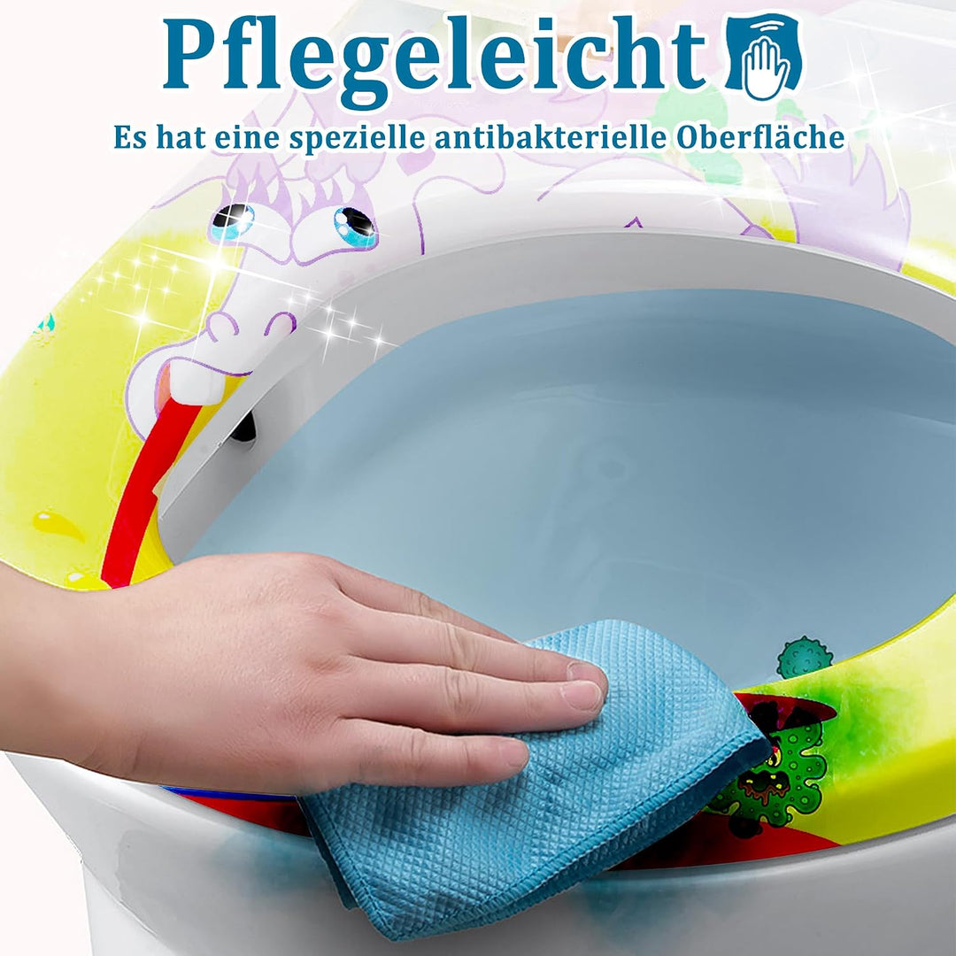 LARS360 Toilettendeckel WC Sitz mit Absenkautomatik, Antistatisch Antibakteriell Leicht zu Reinigen