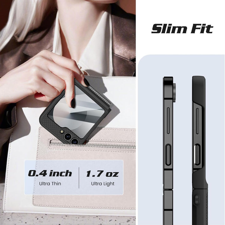 Doeshine für Samsung Galaxy Flip 6/Z Flip 7 FE Hülle [Not for Flip 7] mit Scharnierschutz & Displays