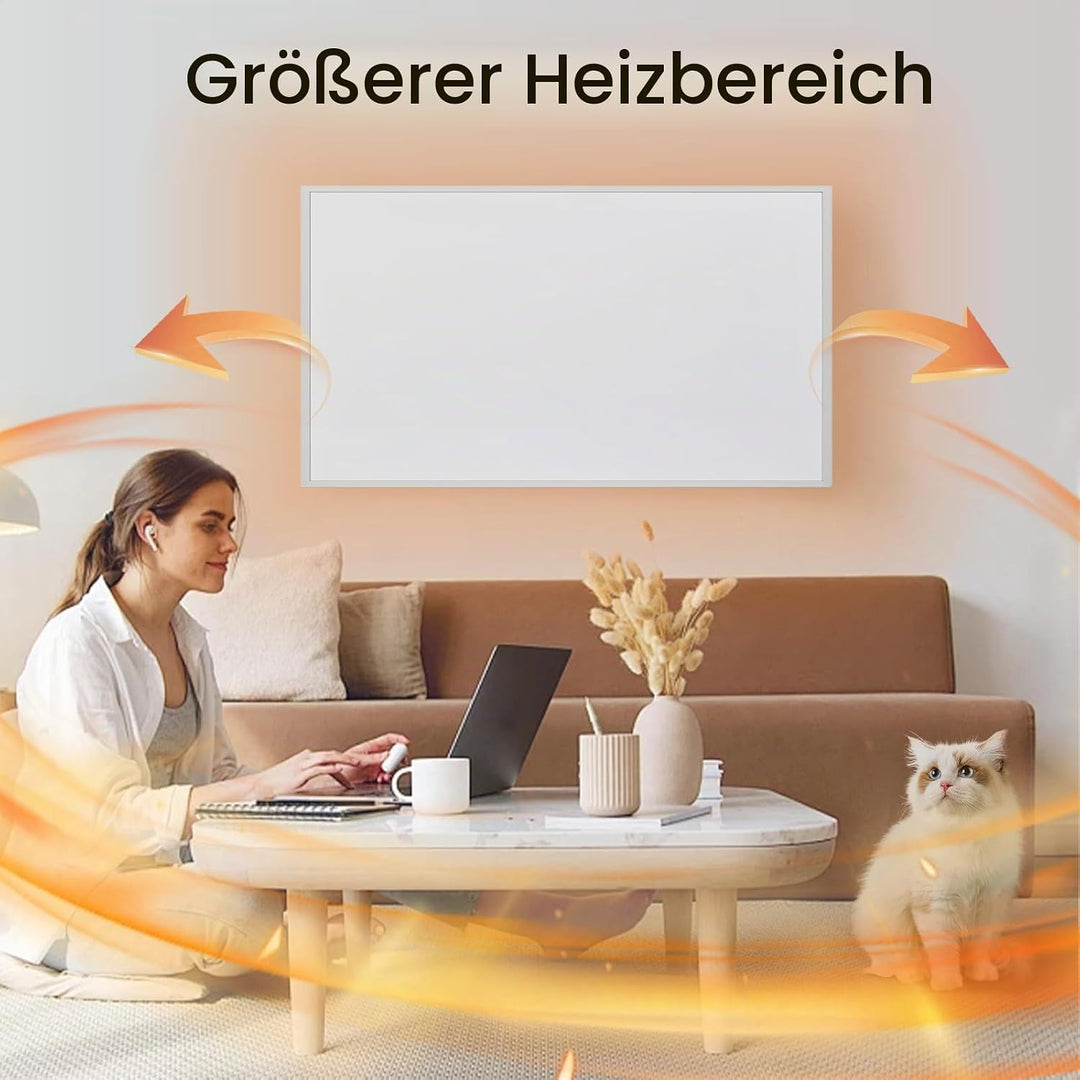 Infrarotheizung 1000 Watt, Energiesparende Infrarot Wandheizung - Infrarot Heizung Heizkörper Heizpa