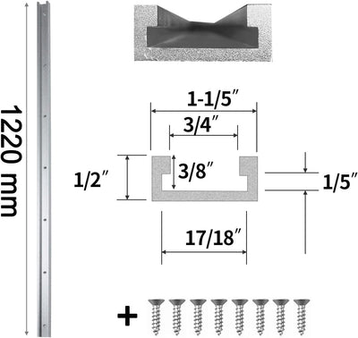 uyoyous T Nut Schiene 1220mm 30 Typ 4 Stück Aluminium T-Track T-Schienenrampe T-Slot Track T-Schiene