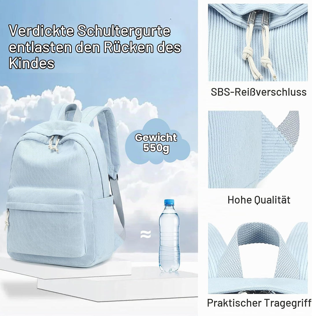 LOIDOU Rucksack für Teenager Mädchen Bookbags Kinderrucksack Kinder Schulrucksack mit Lunchpaket Fed