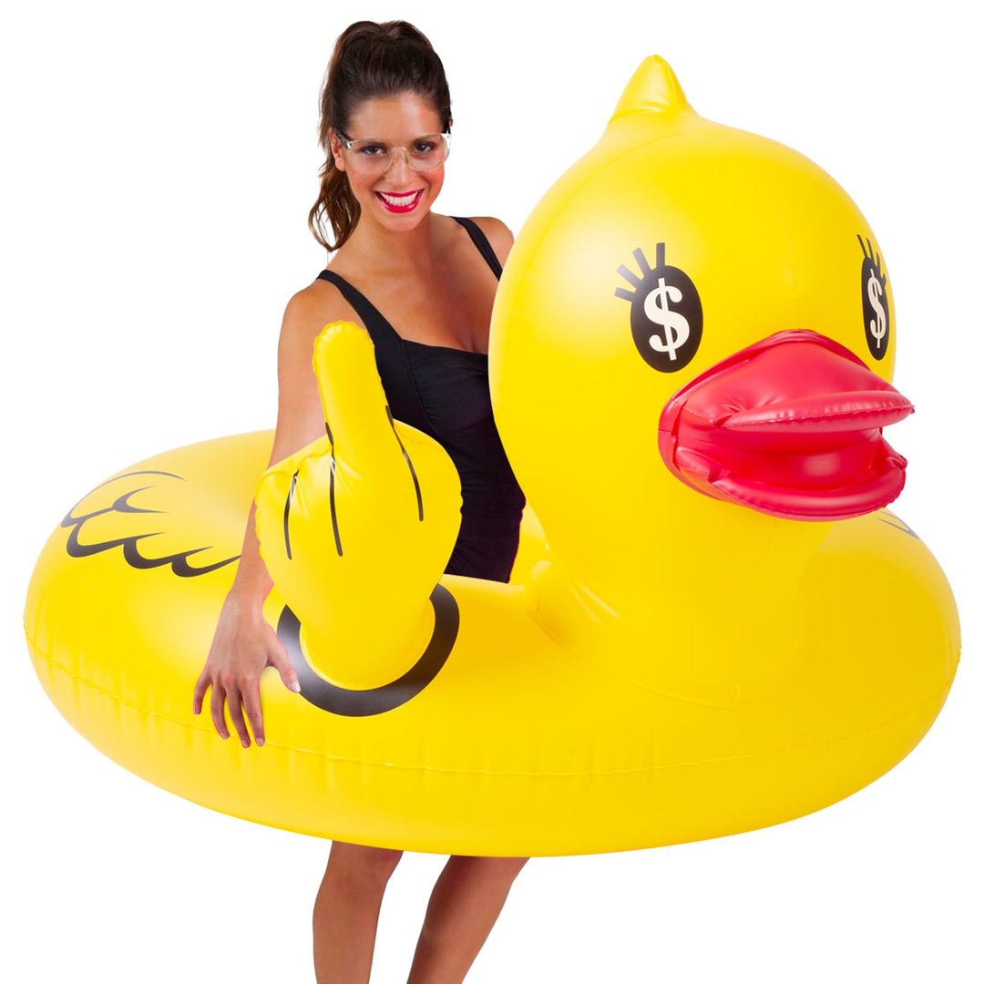 Float Joy Ente Aufblasbare Schwimmtier für den Pool Schwimmring Verdickte Schwimmreifen Erwachsene G