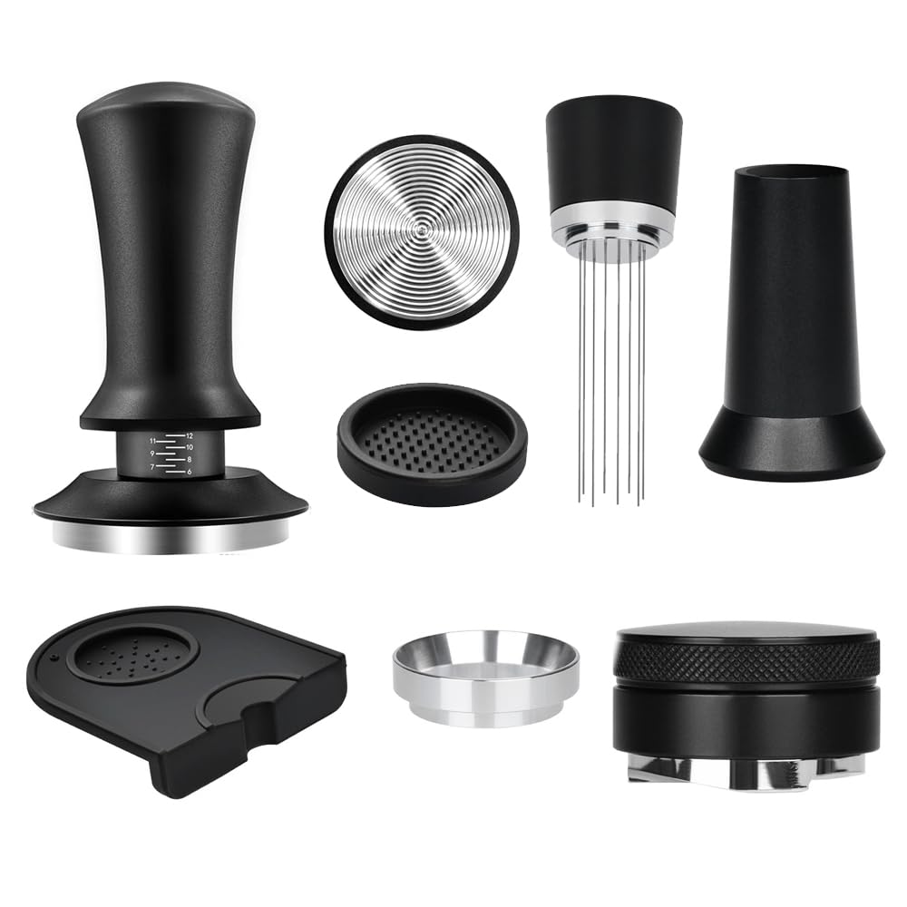 51mm Kaffee Tamper aus 304 Edelstahl Espresso Nadel Kaffeestampfer Kaffeestempel WDT Tool inkl. Tamp