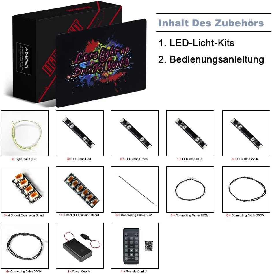 Fernbedienung Licht-Kit für Lego Technic Peugeot 9X8 24H Le Mans Hybrid Hypercar 42156 Rennwagen-Bau