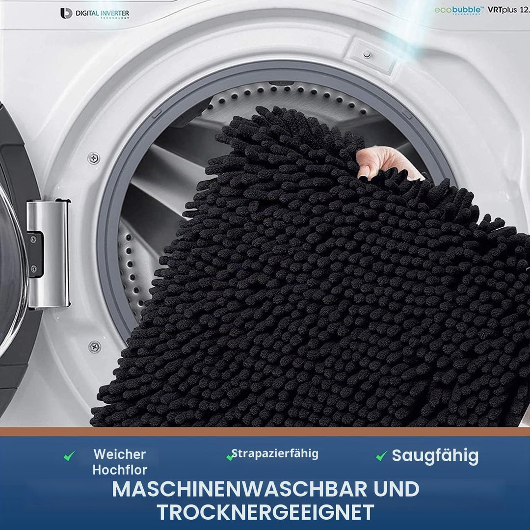 Homaxy rutschfeste Badematte Chenille Badezimmerteppich Mikrofaser Badteppich Saugfähige Hochflor Ba